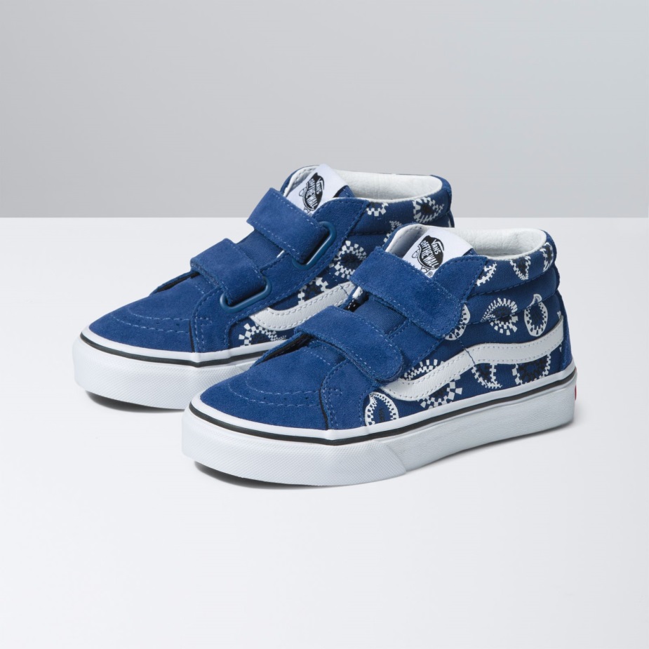Vans Kids Sk8-μέση επανέκδοση V Check Paisley Navy