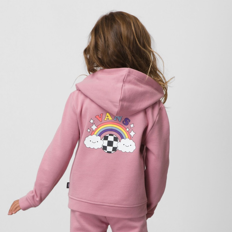 φορτηγάκια παιδάκια χαρούμενος φιόγκος με κουκούλα λιλά με φερμουάρ