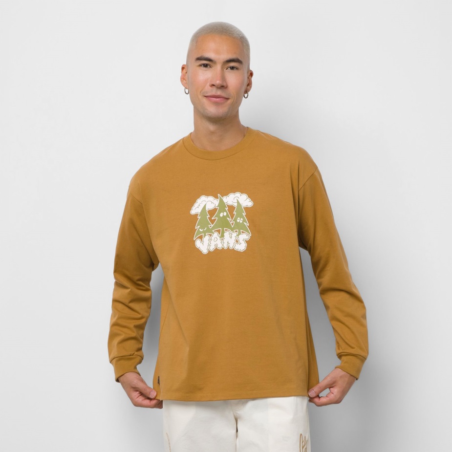 Vans Off The Wall Skate κλασικά μακρύ μανίκι μπλουζάκι κόκκαλο