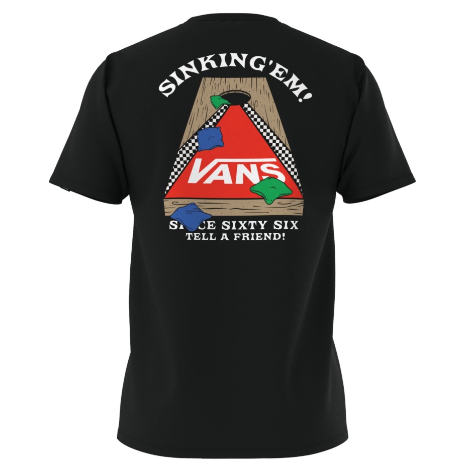 βαν βυθισμένο μπλουζάκι μαύρο