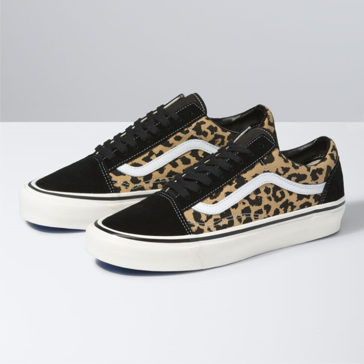 Vans Anaheim εργοστασιακό παλιό Skool 36 Dx Black-tan Leopard