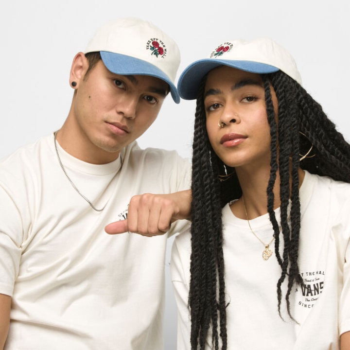 Vans Camburn κυρτό χαρτονόμισμα καπέλο τζόκεϊ αντίκα λευκό