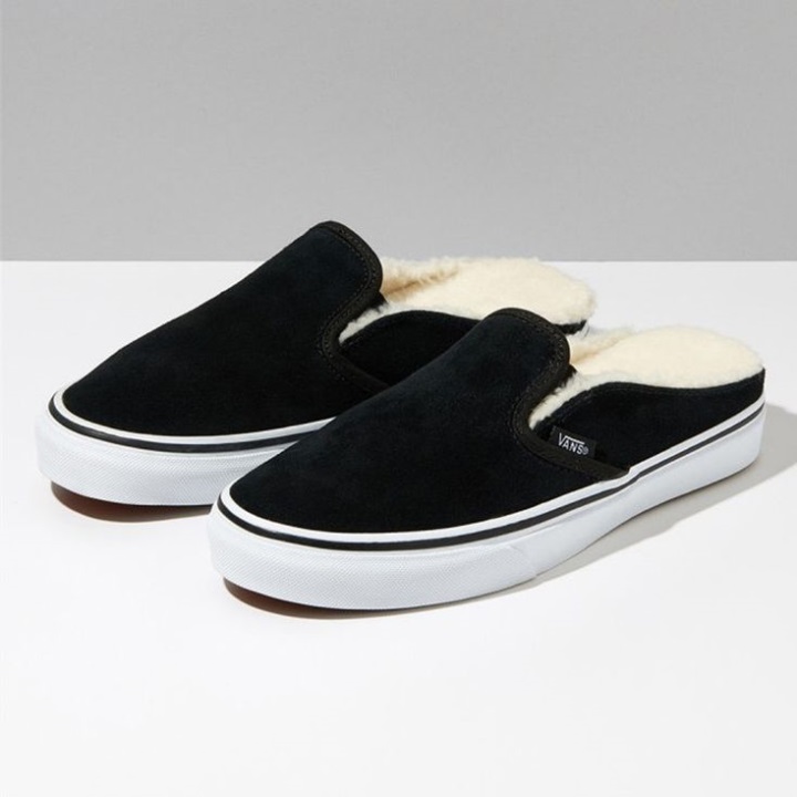 Vans Classic Slip On Mule Suede Black-sherpa