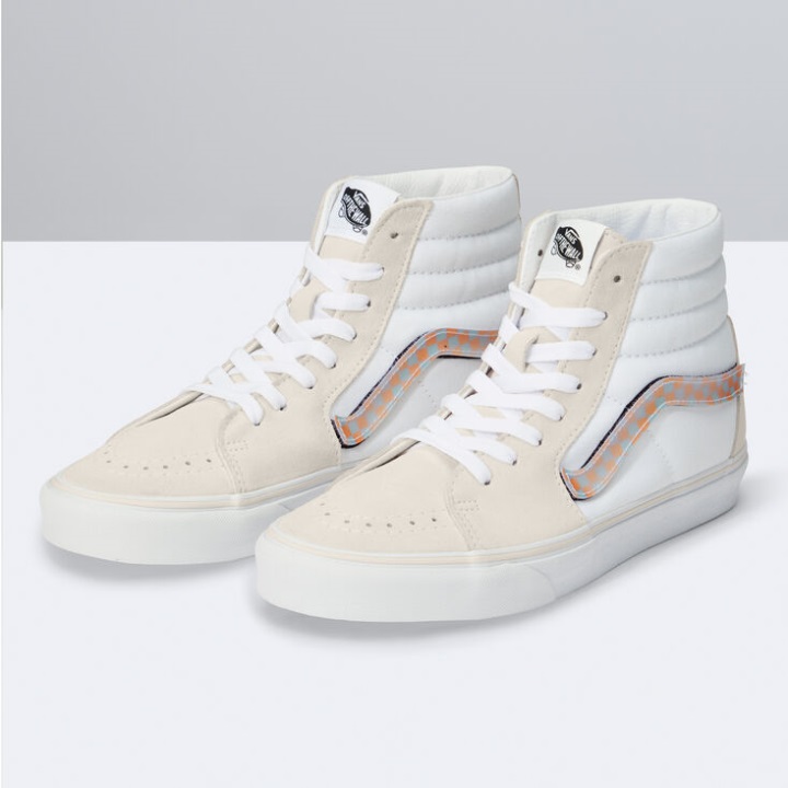 Vans φακοειδές πλαϊνό ριγέ Sk8-hi Blanc De Blanc-true White