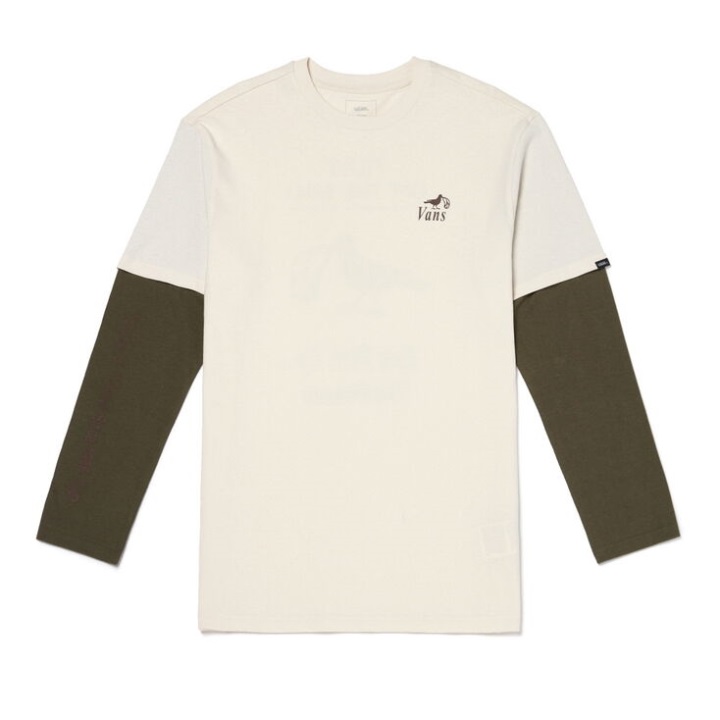 Vans Planet στο μυαλό πολυεπίπεδη μακρυμάνικη μπλούζα αντίκα λευκό