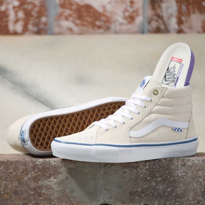 Vans ακατέργαστο πατίνι καμβά Sk8-hi ακατέργαστο καμβά κλασικό λευκό