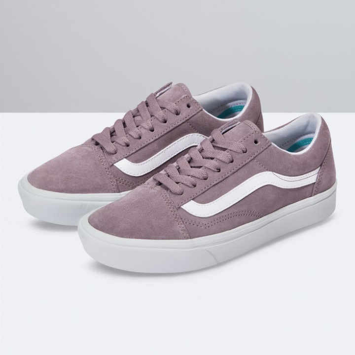 Vans Suede Comfycush παλιό Skool μωβ περιστέρι-αληθινό λευκό