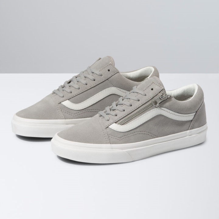 Vans Suede Old Skool Zip Drizzle-blanc De Blanc