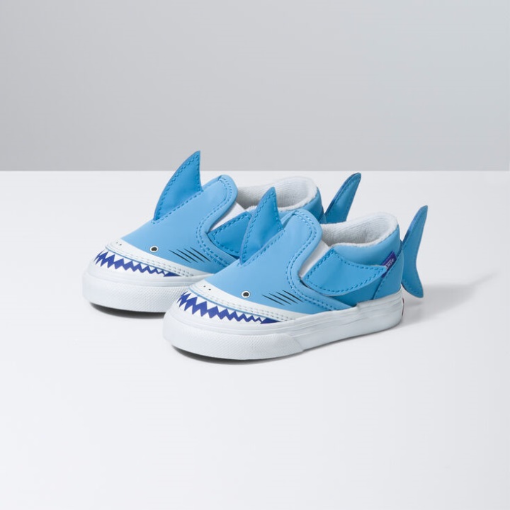 Vans Toddler Slip-on V Shark Blue Mirage-true White