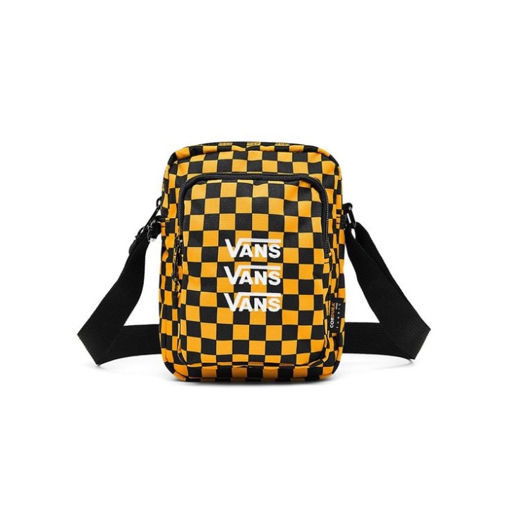 Vans Triple V χιαστί τσάντα μαύρο σαφράν σκακιέρα