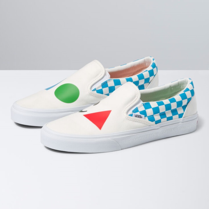 Vans X Moca Classic Slip-on λογότυπο-κυανό