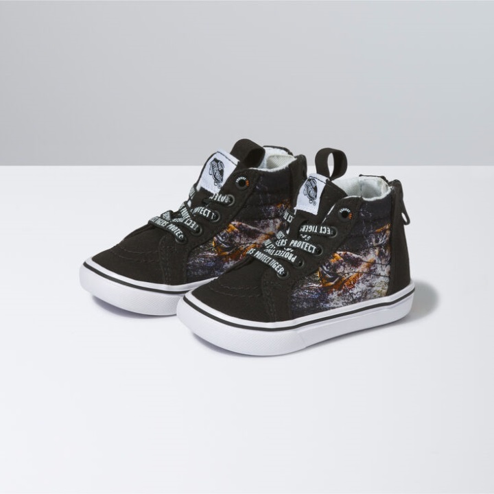 Vans X Project Cat μικρό παιδί Comfycush Sk8-hi Zip Projectcat-παίζουν τίγρεις