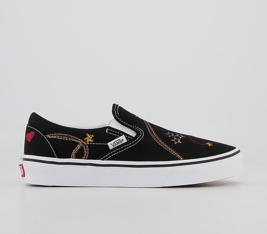 Vans Classic Slip On Trainers μαύρο χρυσό αστέρι