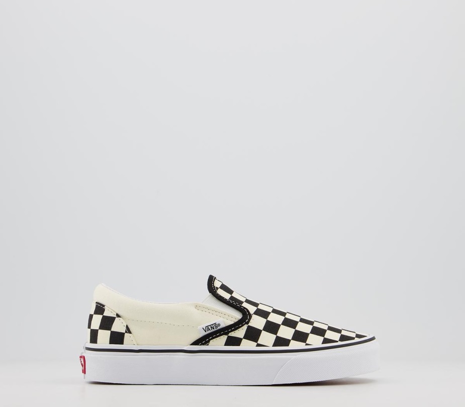 Vans Classic Slip On Trainers μαύρο λευκό έλεγχο