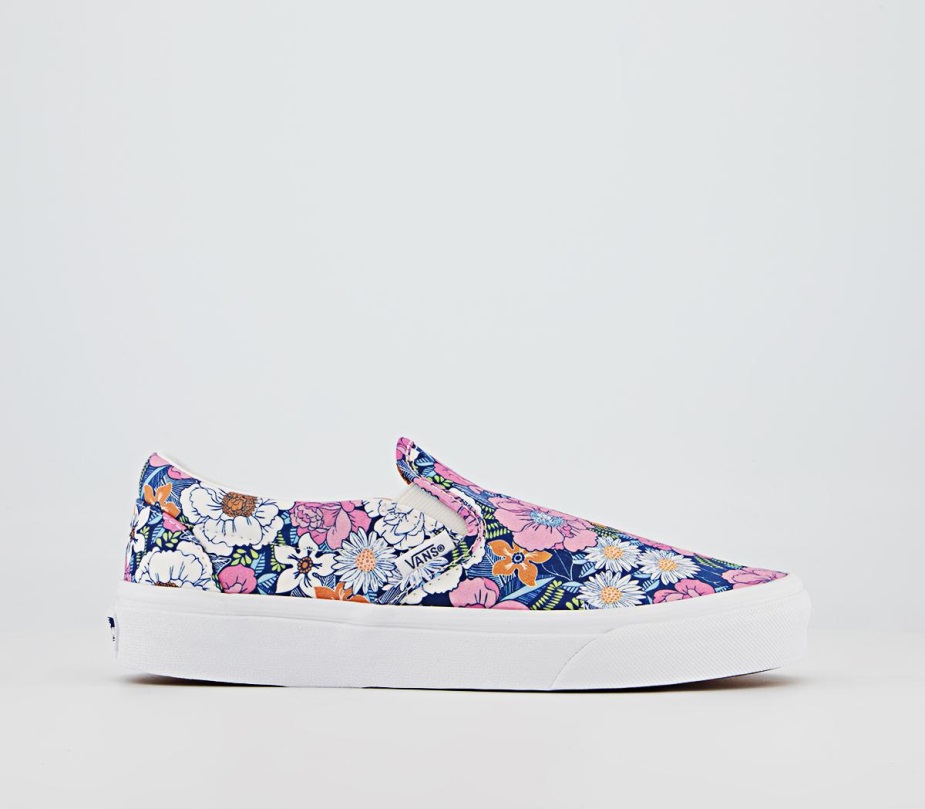 Vans Classic Slip On Trainers Floral Multi White