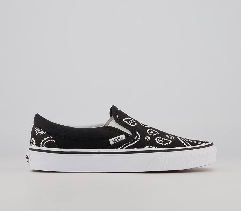 Vans Classic Slip On Trainers Paisley μαύρο λευκό