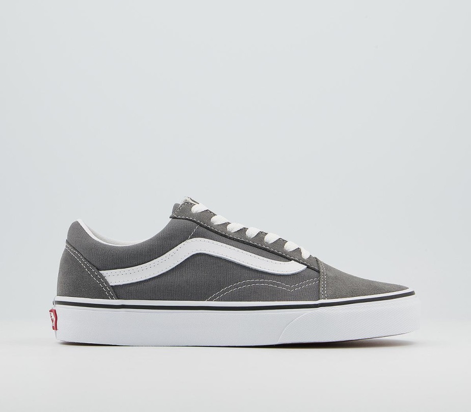 Vans Old Skool Trainers Pewter True White