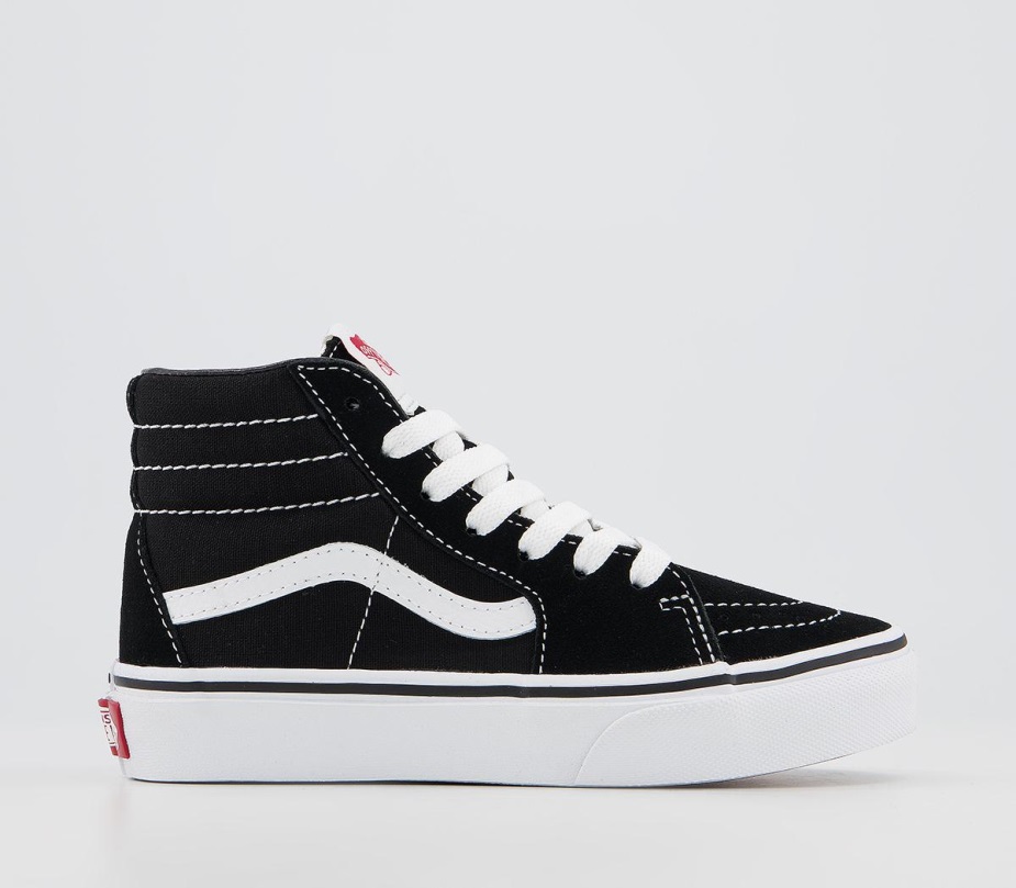 Vans Sk8 Hi Kids Trainers μαύρο λευκό