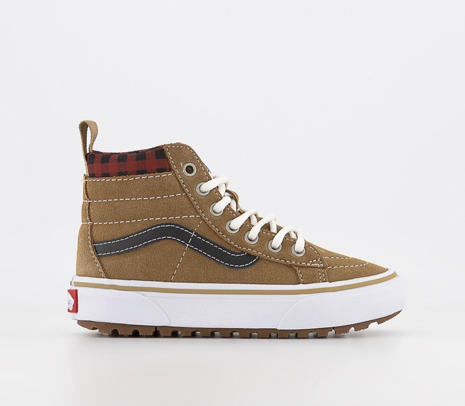 Vans Sk8 Hi Kids Trainers καρό καφέ μαύρο