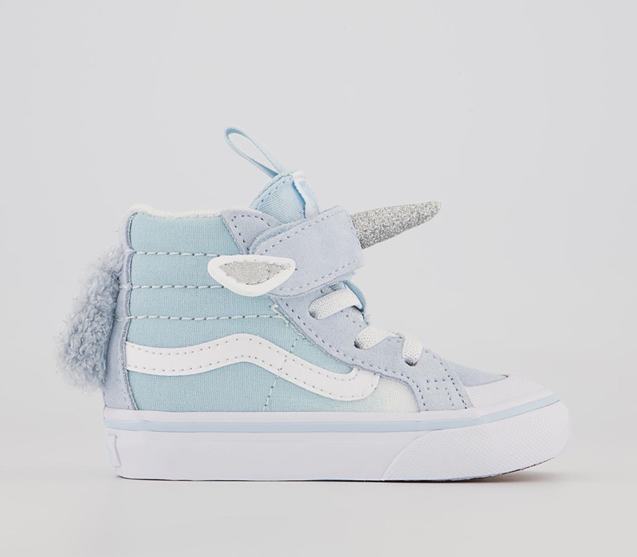 Vans Sk8 μεσαία επανέκδοση εκπαιδευτών για νήπια ευαίσθητος μπλε μονόκερος