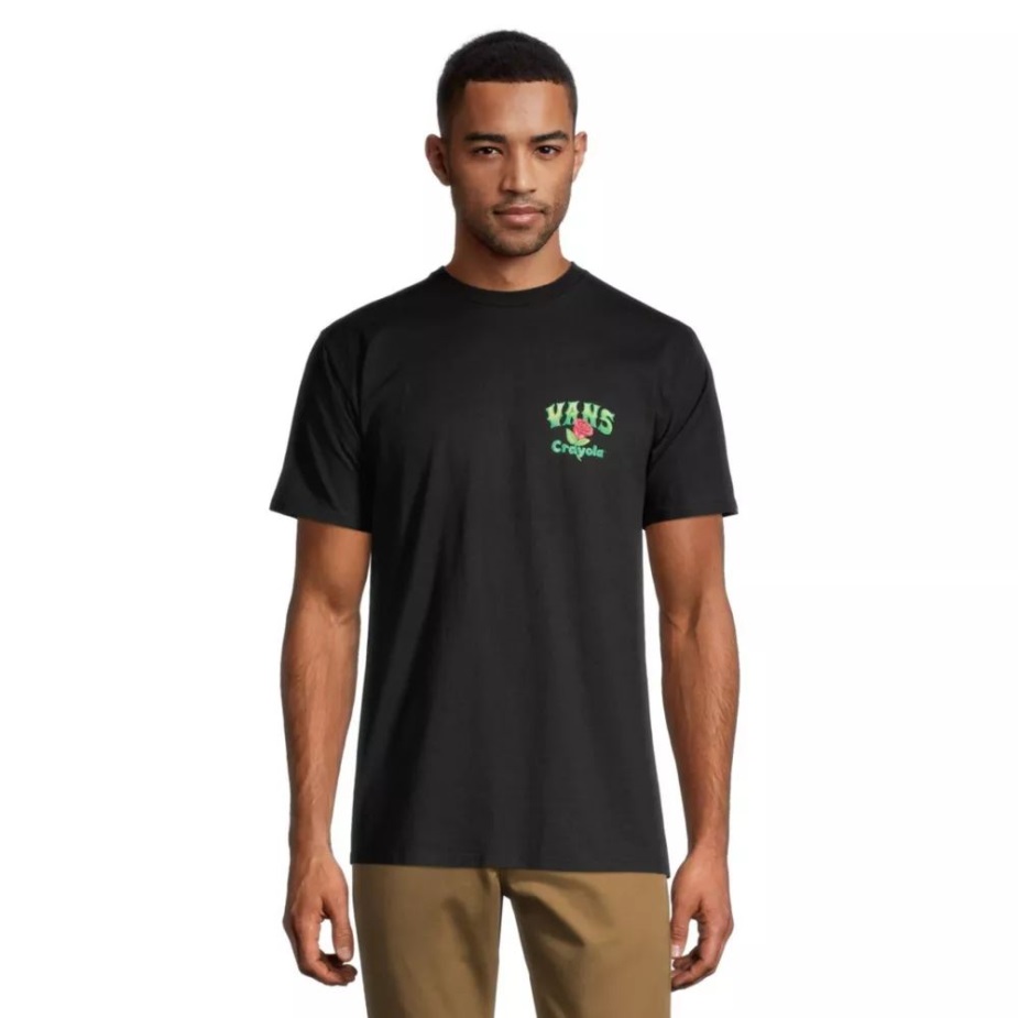 Vans ανδρικό μπλουζάκι ουράνιο τόξο Crayola κοντό μανίκι λαιμόκοψη βαμβακερό γραφικό μαύρο