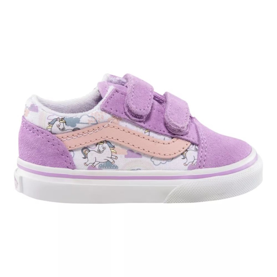 φορτηγά νήπιο κορίτσια παλιά Skool V Skate παπούτσια μυθική λάμψη καθαρή λιλά