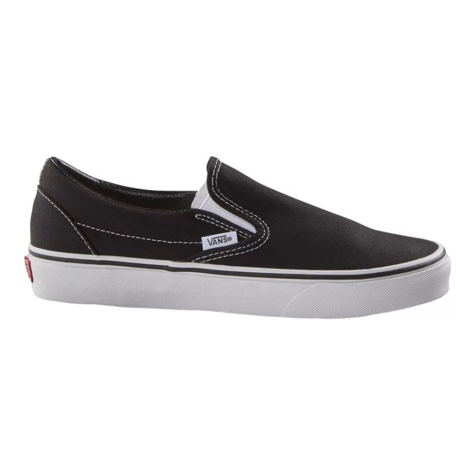 βαν γυναικεία κλασικά παπούτσια Skate Sneakers Low Top Slip σε αναπνεύσιμο μαύρο
