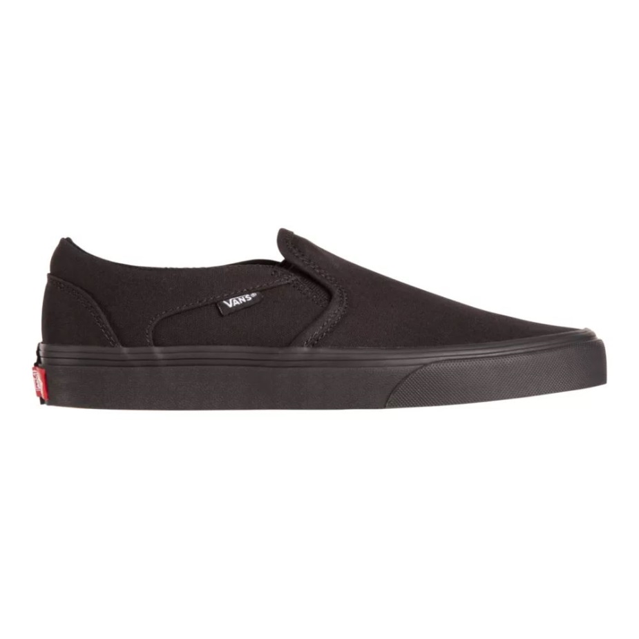 Vans γυναικεία Asher Skate παπούτσια Sneakers Slip σε καμβά ελαφρύ μαύρο-μαύρο