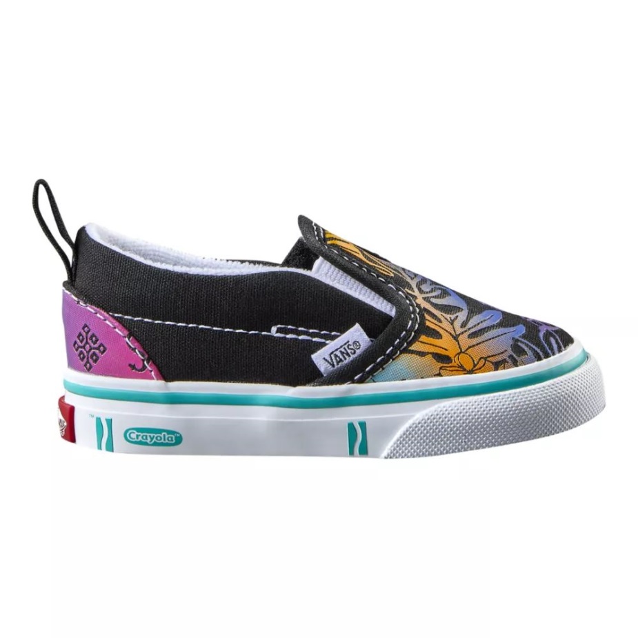 Vans X Crayola κοριτσίστικα Slip On V Skate Shoes Diy-trace Your Dreams