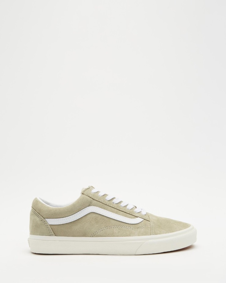 Vans Old Skool Pig Suede - Unisex βρύα γκρι-χιονάτη