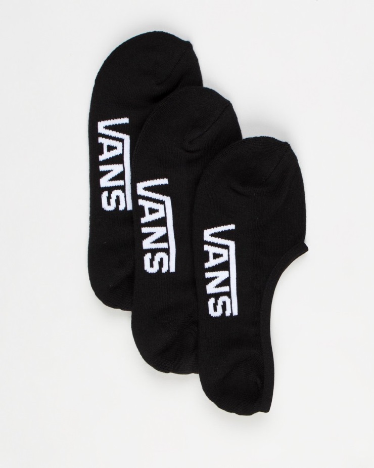Vans Classic Super No-show κάλτσες 3 συσκευασιών μαύρες