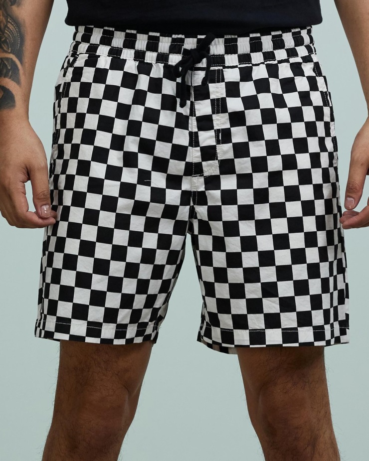 Vans σειρά χαλαρό ελαστικό σορτς σκακιέρα