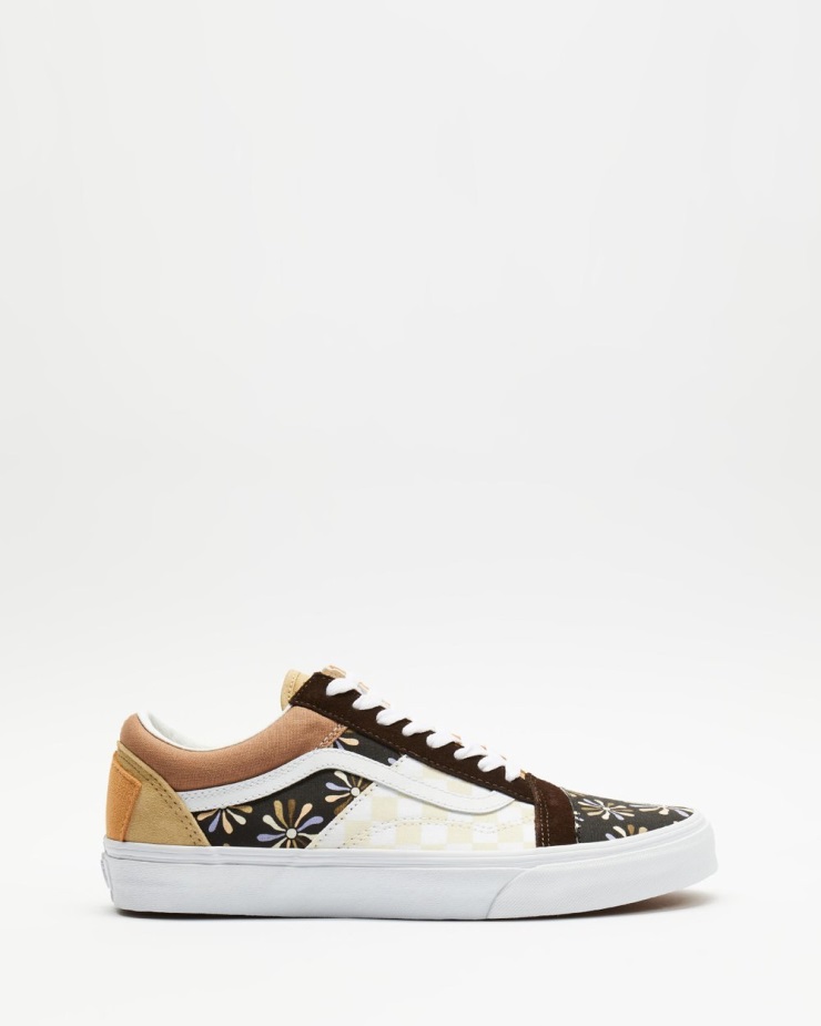 Vans θεϊκή ενέργεια παλιό Skool Patchwork - Unisex Multi-true λευκό