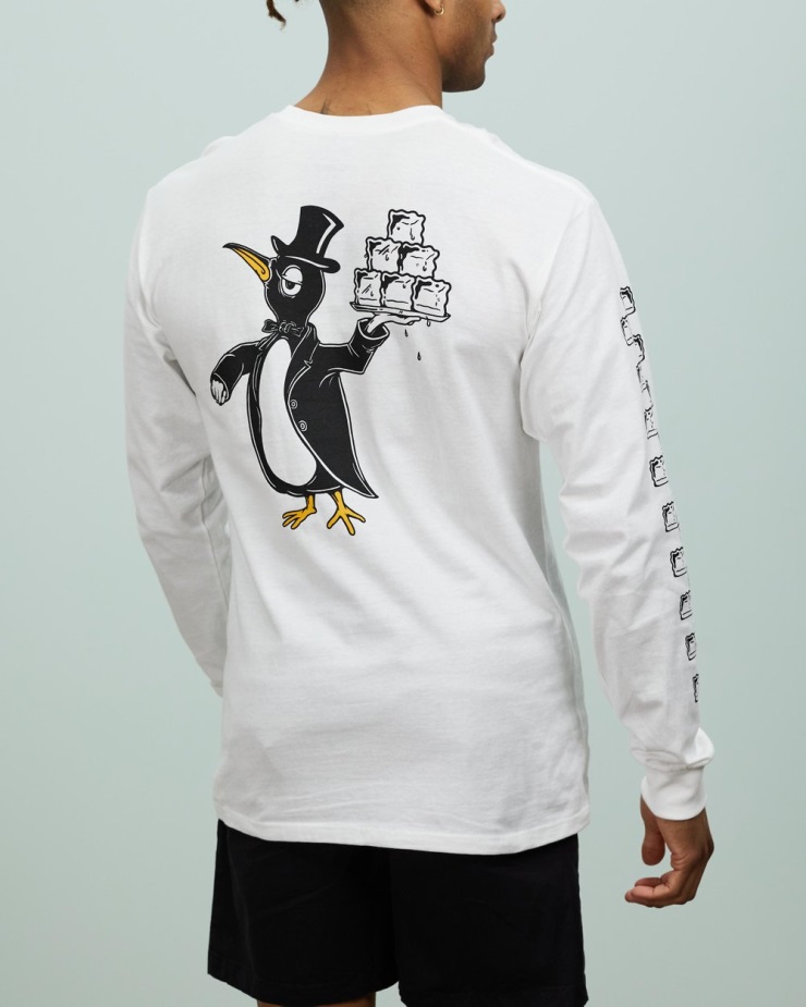 Vans σκακιέρα έρευνα Ls Tee λευκό