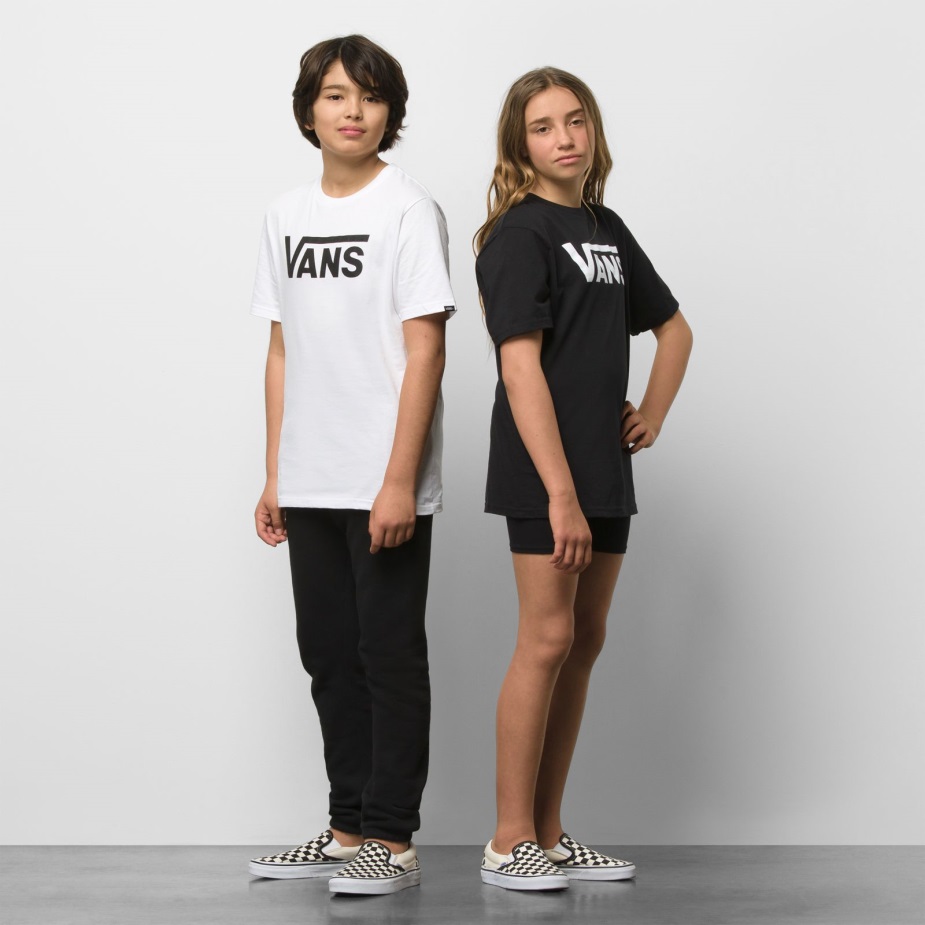 αγόρια βαν κλασικά μπλουζάκια άσπρο-μαύρο