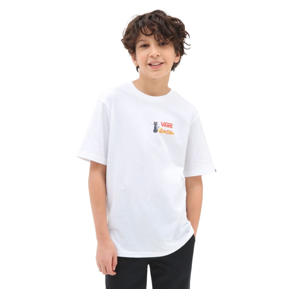 αγόρια φορτηγά X όμορφος φύλακας Sailor Moon γραφικό μπλουζάκι (8-14 ετών) λευκό