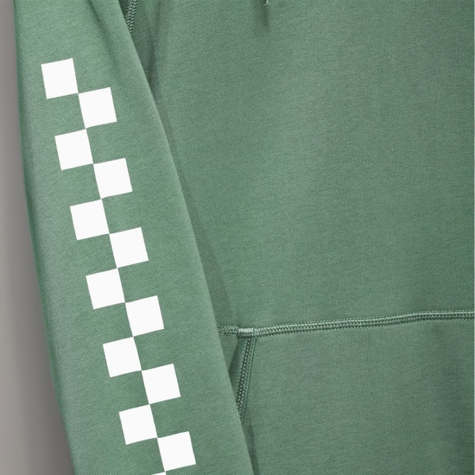 ανδρικά φορτηγά αντίστροφα πουλόβερ με κουκούλα με πράσινο χρώμα