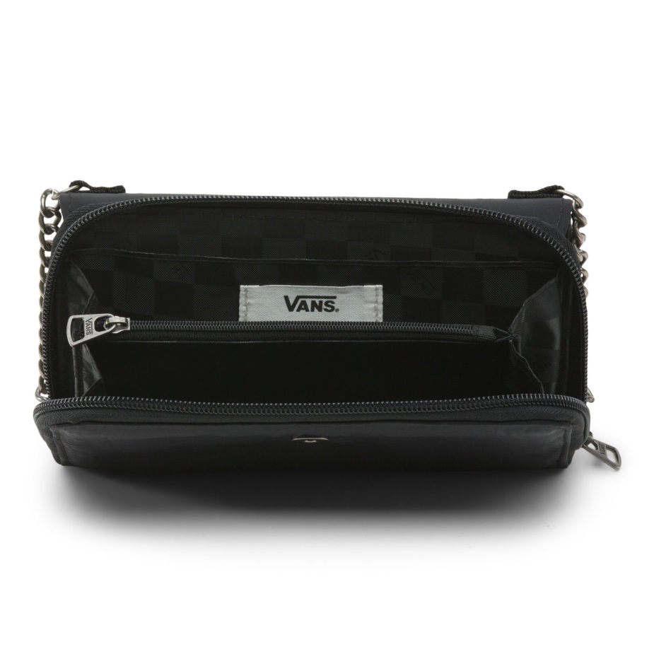 βαν αλυσοδεμένο πορτοφόλι χιαστί μαύρο