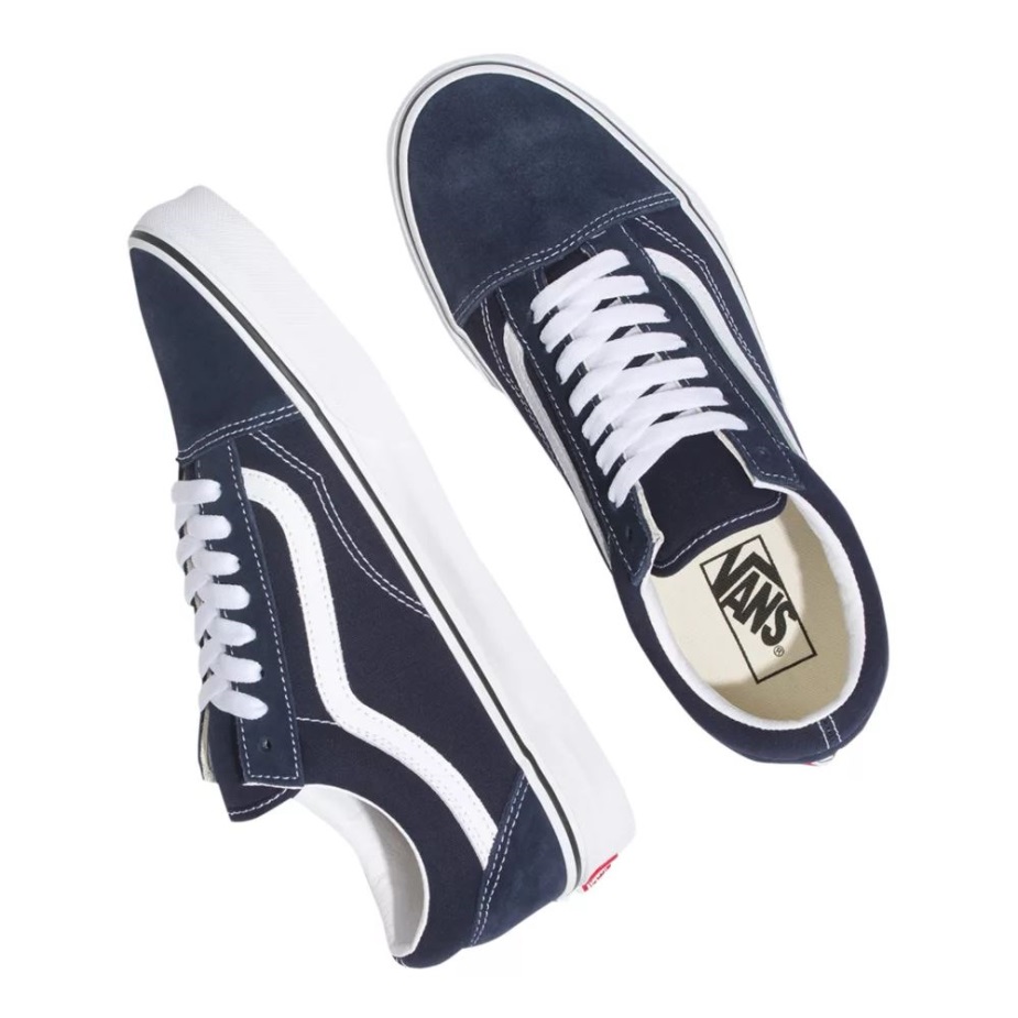 βαν ανδρικά παλιά παπούτσια για Skate Sneakers Low Top Slip σε αναπνεύσιμο παριζιάνικο νυχτερινό λευκό