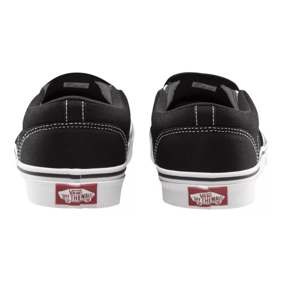 βαν ανδρικά παπούτσια πάσσαλο καμβά ασέρ μαύρο-άσπρο