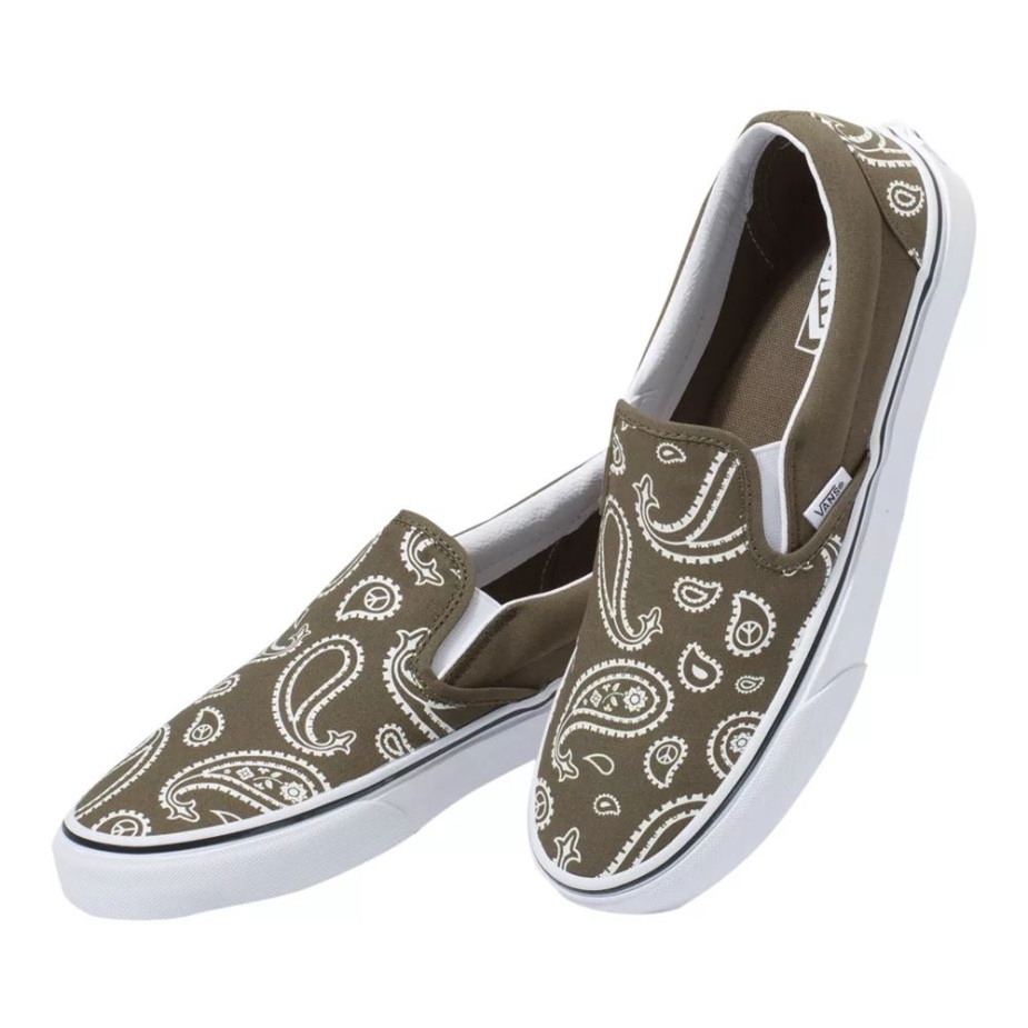 βαν ανδρικα ειρηνικα παισλει κλασικα παπουτσια Skate Sneakers χαμηλο πανω φυλλο σταφυλι-λευκο