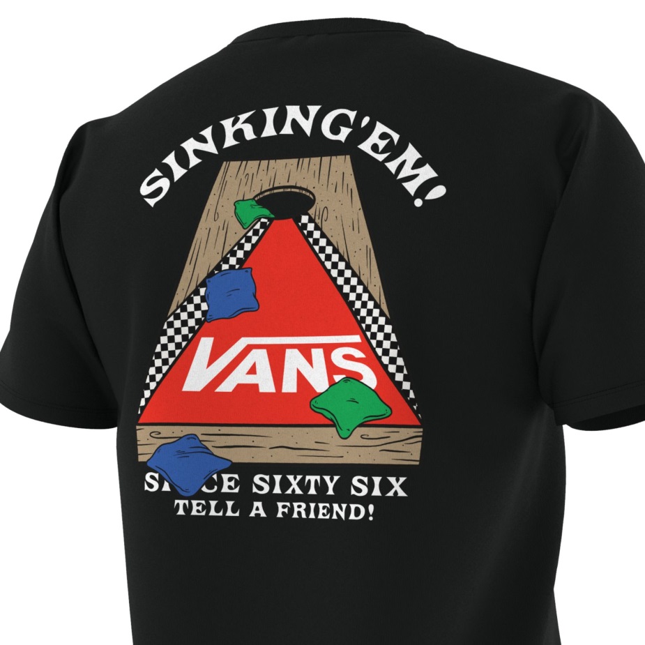 βαν βυθισμένο μπλουζάκι μαύρο