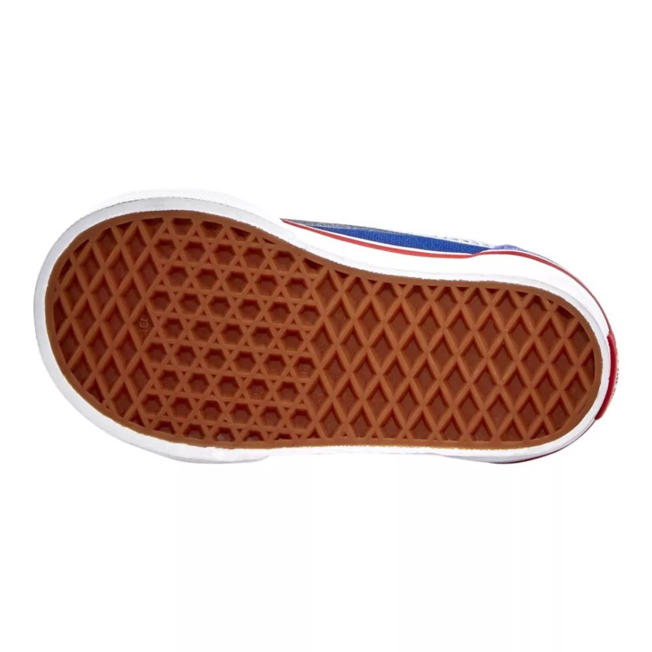 βαν για αγόρια παλιό Skool 2v παιδικά παπούτσια για Skate Baja μπλε-κόκκινο υψηλού κινδύνου