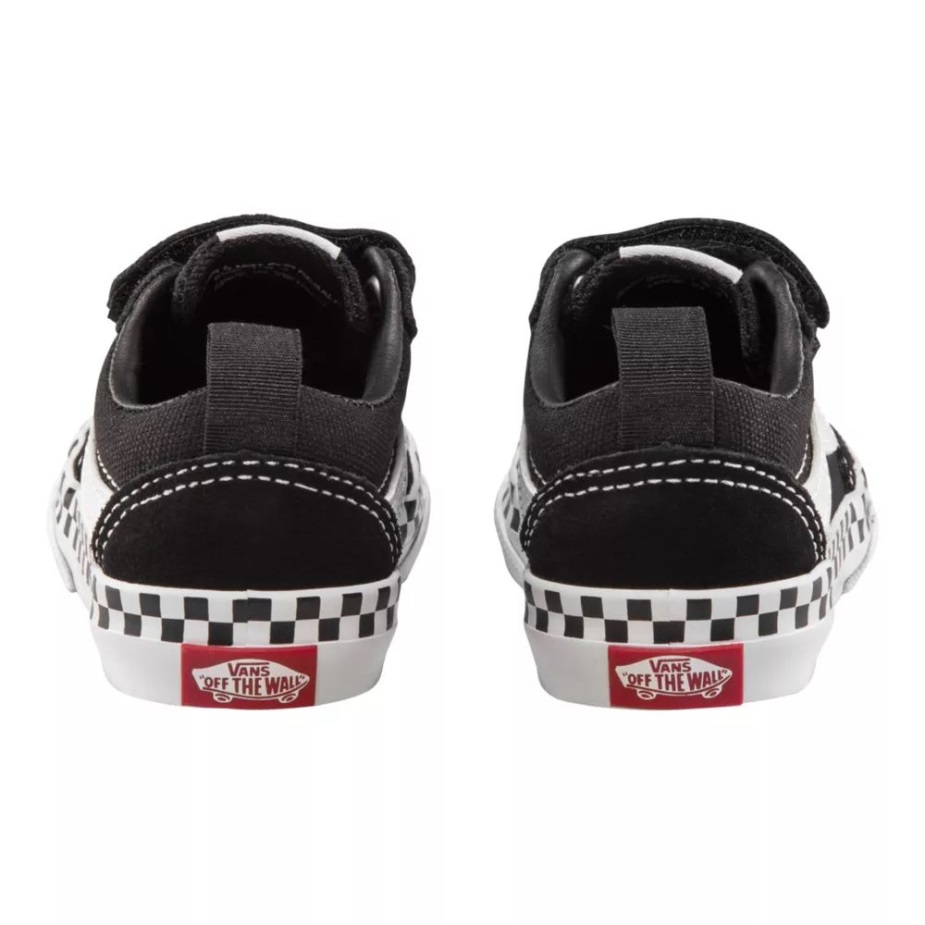 βαν για νήπια παιδική πτέρυγα V Dw Skate Shoes Checker Foxing Black