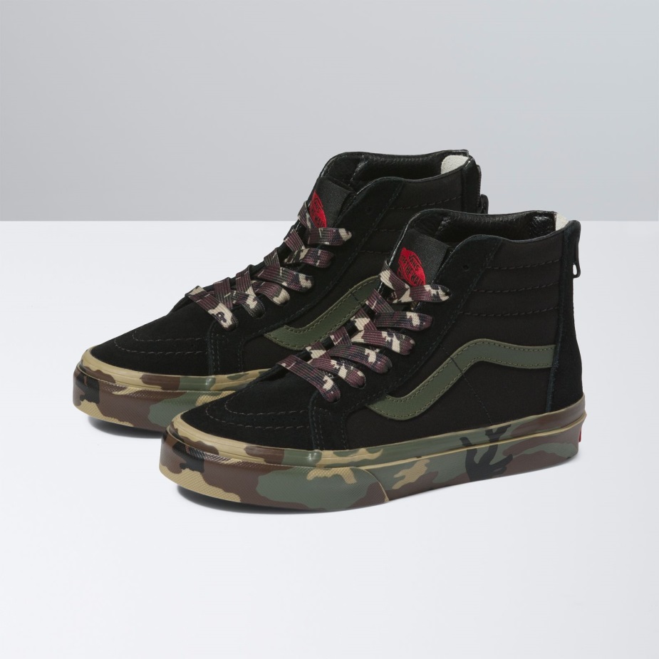 βαν για παιδιά Camo πλαϊνό τοίχωμα Sk8-hi Zip Black
