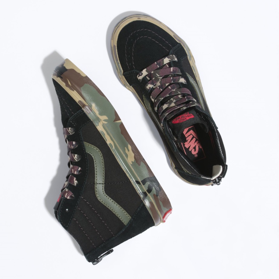 βαν για παιδιά Camo πλαϊνό τοίχωμα Sk8-hi Zip Black