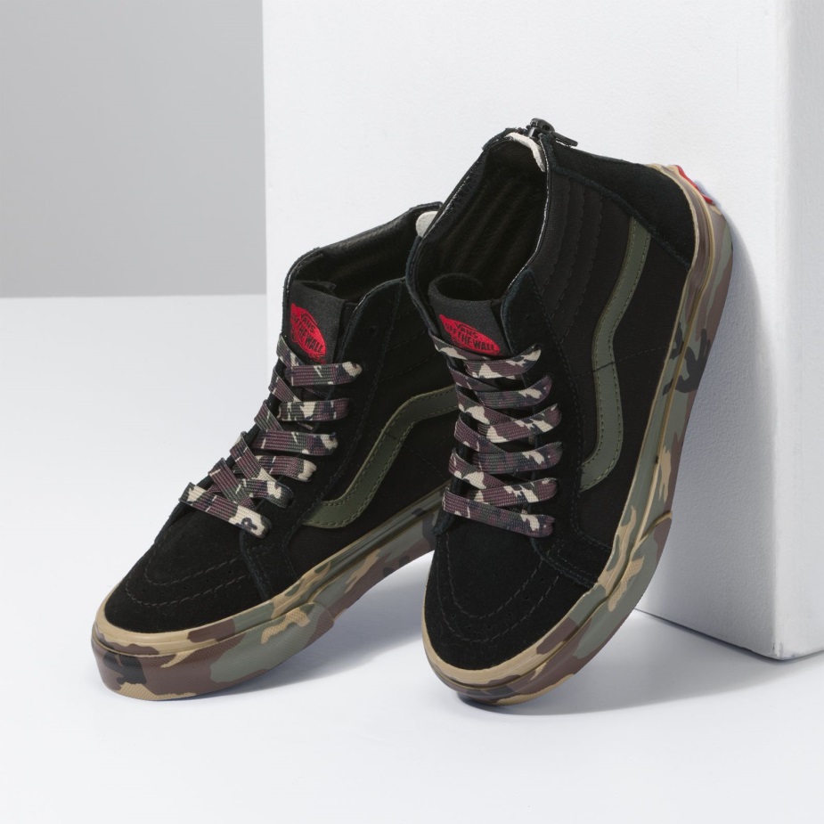 βαν για παιδιά Camo πλαϊνό τοίχωμα Sk8-hi Zip Black