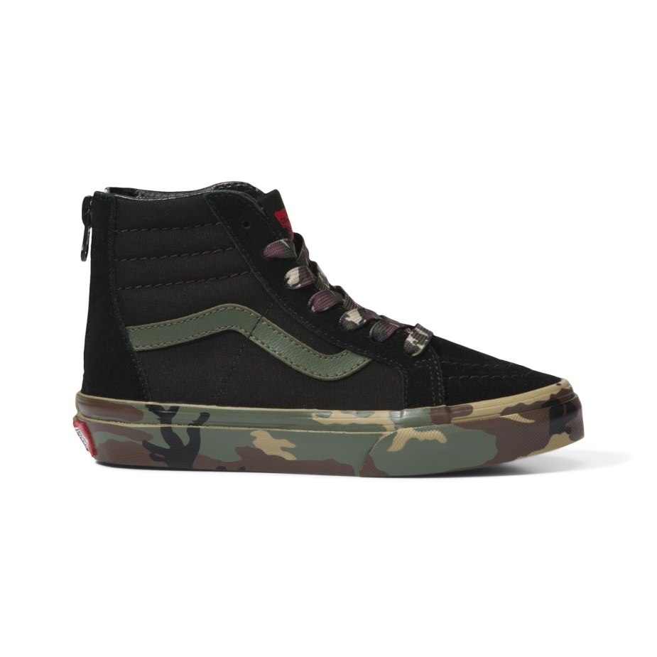 βαν για παιδιά Camo πλαϊνό τοίχωμα Sk8-hi Zip Black