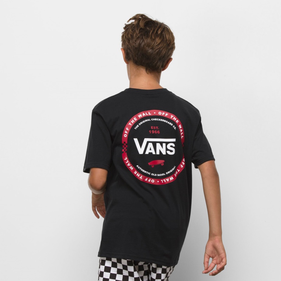 βαν για παιδιά με λογότυπο μπλουζάκι σε μαύρο χρώμα