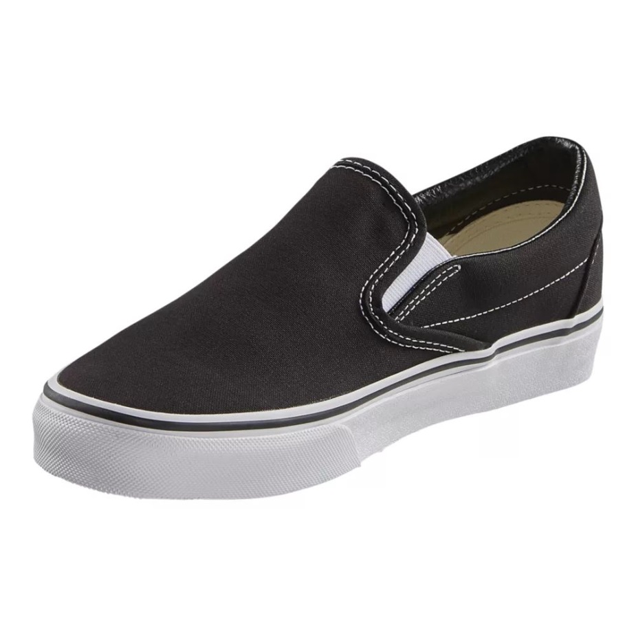 βαν γυναικεία κλασικά παπούτσια Skate Sneakers Low Top Slip σε αναπνεύσιμο μαύρο